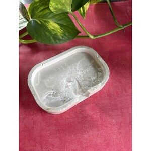 Handmade Soap Dish Cement Soap Holder Bathroom Kitchen Self Draining
